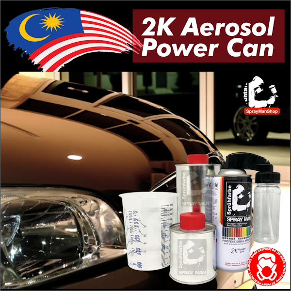 2K Aerosol Power Can for Automotive 2K Clear Coats, 2K Primers, Epoxy