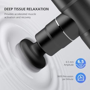 SNAILAX SL-499 Portable Deep Tissue Massager with USB Charging 2000mAh Battery 4 Speed Settings for Full Body Muscle Relief
