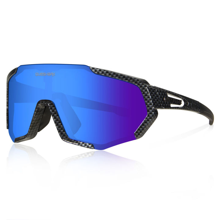 13 Colors Queshark New Single Mirrored UV400 Bicycle Sunglasses