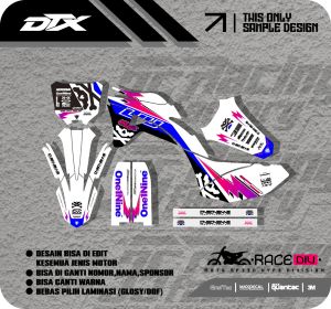 DECAL KLX GORDON FULL BODY SUPERMOTO BISA CUSTOM