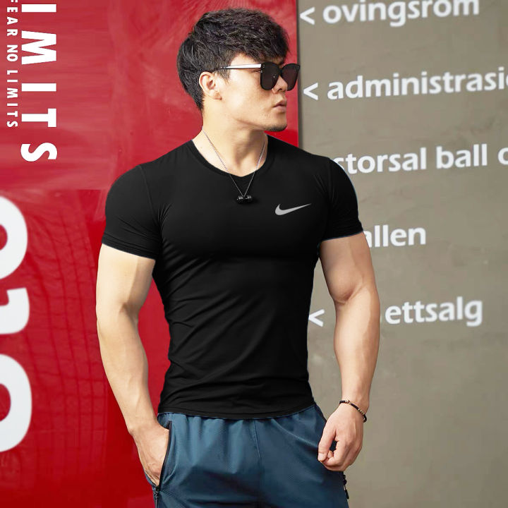 Men Long Sleeve Workout Shirts Quick Dry Rash Guard Gym Sports Athletic Tee  Tops