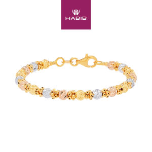 HABIB Oro Italia 916 Yellow White and Rose Gold Bangle (for baby) GB90940923(BBY)-TI