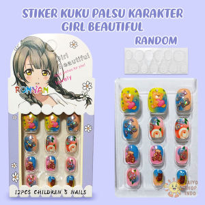 TAIYO Aksesoris Sticker Kuku Palsu Karakter Stiker Nail Art Motif DIY Beauty Fashion Wanita Perempuan Tangan
