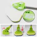 TSTT Multi-Purpose Cleaning Scrub Brush Telescopic Bathtub Cleaner Window Cleaner For Clean Bathroom Kitchen Brush Tile Brush Sponge Brush Floor Brush  Cleaning Tools Set. 
