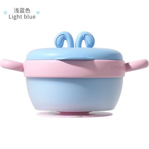 Childrens 316 stainless steel insulated bowl baby water filling bowl baby food supplement stainless steel temperature sensitive color changing bowl with suction cup