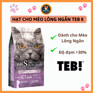 Hạt TEB K7 cho mèo Lông Ngắn 18kg