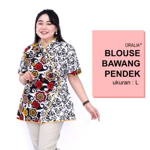 Blouse Big Size Wanita Atasan Batik Jumbo Wanita LD 140 Pakaian Atasan Model Blus Seragam Jumbo Kerja Batik / Atasan Batik Bigsize S-M-L-XL-2L-3L-4L-5L-6L-7L