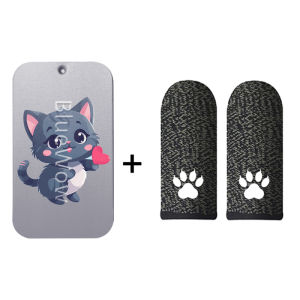 DAMIEL Gaming Finger Sleeve for PUBG Breathable Fingertips Sweatproof Anti-slip Fingertip Cover Thumb Gloves For Mobile Game Cat