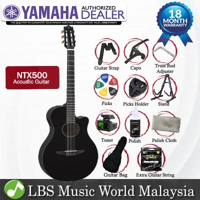 Yamaha NTX500 40 APX Solid Spruce Acoustic Electric Guitar With Pickup Black (NTX 500)