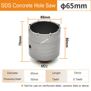 Tool-Hive Mũi khoan rút lõi bê tông 30-65mm cán nối dài 200/300mm khoét lỗ tường đá bê tông nhanh chóng