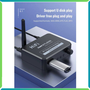 BERGARANSI TaffSTUDIO DAC Audio Bluetooth 5.1 Receiver HiFi Digital to Analog - Converter analog to digital Smart tv Penerima audio nirkabel adaptor audio stereo suara musik AUX RCA buat speaker kit amplifier