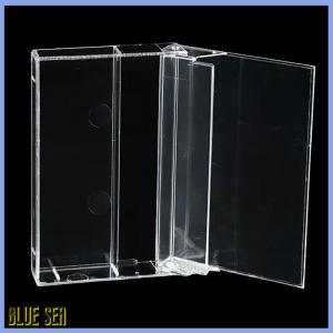 bluesea เทปคาสเซ็ท1ชิ้นกล่องใสบันทึกเสียงแม่เหล็กกล่องเปล่ากันฝุ่น