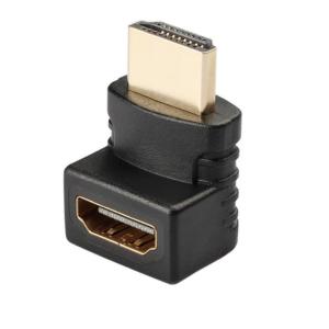 90 Degree HDTV-compatible Adapter Male To Female Connectors Corrosion Resistance For TV Monitor Projectors