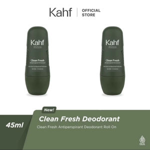 KAHF Antiperspirant Deodorant Roll On Twin Pack Indonesia / Paket Deodorant Pria 45ml 2 Pcs /  Cooling Power / Clean Fresh / Extra Dry / Biru / Hijau / Hitam / Deodoran Deo / Anti Bau Badan Ketiak Keringat / Biru / Body Care Men Cowok Series Package Set