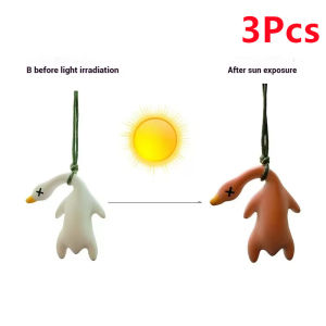 Color Changing Duck Funny Color Changing Roasted Duck Car Hanging Keychain Car Pendants Accessorie Bag Kay Chain