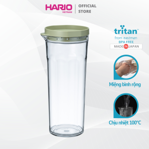 Bình đựng nước cao cấp Hario Jusio water pitcher FPJ-11-SG (nhựa PCT Tritan đặc biệt từ Eastman)