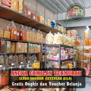 Aneka Macam Camilan Pedas Gurih Manis Khas Bogor SERBA 500Gram Termurah