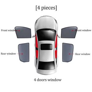 Nissan X-Trail 2015-2025 Fit Magnetic Sunshade 【4pcs】