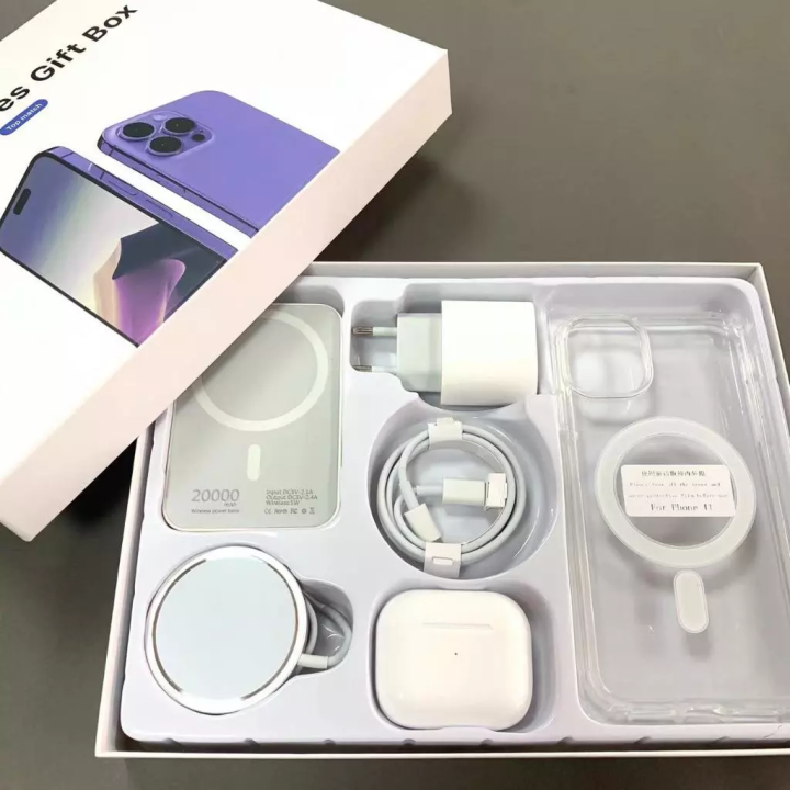 Phone Accessory Box Mobile Phone Accessories Gift Box 6 in1 Accessories Box for Wireless ...