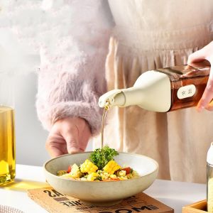 Glass Oil Bottle Leak-proof Condiment Seasoning Dispenser Soy Sauce Dispenser Oil Bottle Home Kitchen Oil Bottle