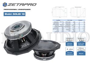 SPEAKER KOMPONEN 18 INCH ZETAPRO SOLID 18 /SOLID18 SPEAKER ZETAPRO SOLID-18 ORIGINAL 4000 Watt
