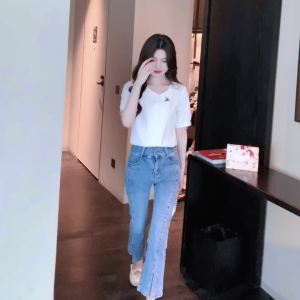 Ammin 2024 mùa hè cổ điển tươi Arbutus thêu bông thoáng khí tay ngắn áo sơ mi cho phụ nữ Một hàng khuy đi lại Áo Blouse thanh lịch