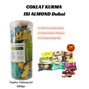 COKELAT KURMA ISI MIX 500gr Dates Campur Varian With Chocolate Premium Coklat Date Kacang Almon Arab