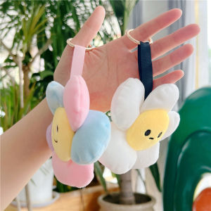【MPJow】 Fashion Plush Sun Flower Car Key Chains Women Ladies Bag Pendant Keyring Accessories Gift