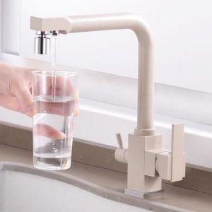 Kitchen Faucet Water Tap For Basin Cold And Hot Kitchen Sink Tap Faucet Copper Kitchen Hot and Cold Direct Drink Pure Water Purifier Household Dishwashing Kitchen Tap Sink Tap