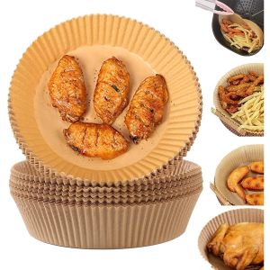 50PCS Air Fryer Disposable Paper Liner/Round Non-Stick Air Fryer Liners/ Kitchen AirFryer Baking Accessories