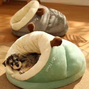 OKKFINE Breathable Dog Kennel Bed Warm Foldable Dog House Cute Washable Cat Sleep Bag Winter