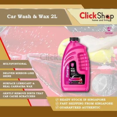 Flamingo Car Shampoo Wash and Wax 1L 2L Pack Sparkling Clean Shine Protect Car Wash and Wax Ultra Shine