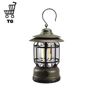 ไฟแคมป์ปิ้ง ไฟย้อนยุค ไฟสปอร์ตไลท์ ไฟมือถือชาร์จกลางแจ้ง ไฟเต็นท์ LED ปรับความสว่างG3005