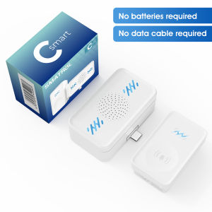 SMATRUL C-Smart Waterproof Doorbell Wireless Self-Powered Door Bell Chime Ring No Battery 58Ring Tones 4-Level Volume 1 2 Button Receiver Suitable For Business/Office/Home/Shop