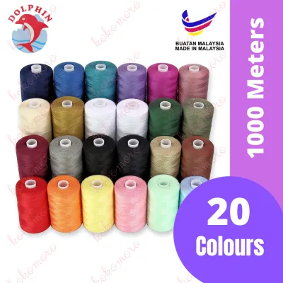Dolphin Sewing Thread 1000 Meter 20pcs / Dolphin Benang Jahit 20pcs