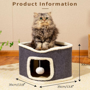 Cat House Anti-Scratch Wear-Resistant Cat Apartment Large Space Foldable Cat Bed With Detachable Bed Cat Climbing Frame