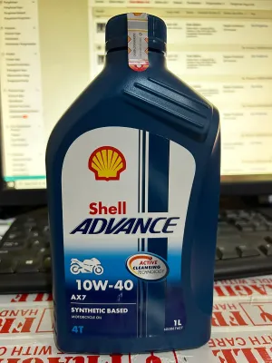 OLI SHELL ADVANCE AX7 4T 10W-40 1 LITER 100% ASLI ORIGINAL