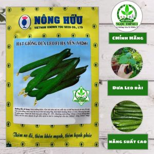 (Gói 10gr) Hạt Giống Dưa Leo F1 Hạ Yến (V0266) NÔNG HỮU - Trái suôn thẳng kích thước 20cm x 2.5cm.