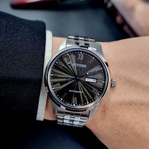 ĐỒNG HỒ NAM CHÍNH HÃNG Citizen NH7501-85H Automatic Black Dial Classic Sapphire Silver Stainless Steel For Men