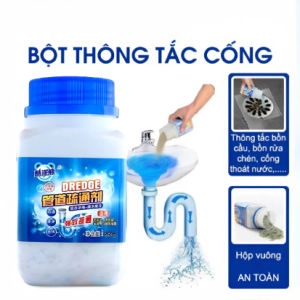 BỘT THÔNG TẮC CỐNG SIÊU MẠNH 2 HỘP DREDGE – THÔNG BỒN CẦU LAVABO ỐNG THOÁT NƯỚC – KHỬ MÙI