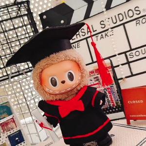 Tiến Sĩ Hat Cử Nhân Gown Trang Phục Cho 17Cm tượng mô hình sưu tập Búp Bê Chi Tiết Học Tập Bộ áo choàng Hiển Thị Ảnh Phụ Kiện