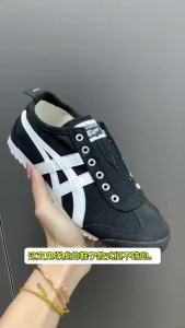 Jualan Panas2026 Original Tiger Shoes Mens and Womens Comfortable Versatile Sports Shoes Classic Fashion Casual Shoes Soft and Comfortable Canvas Shoes Black/White