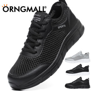 ORNGMALL Sport Shoes for Men Sneakers High Quality Casual Shoes Lace-Up Black Fashion Gym Casual Light Walking Running Shoes Suitable for Daily Life and Sports Men Sneakers Plus Size 39-46