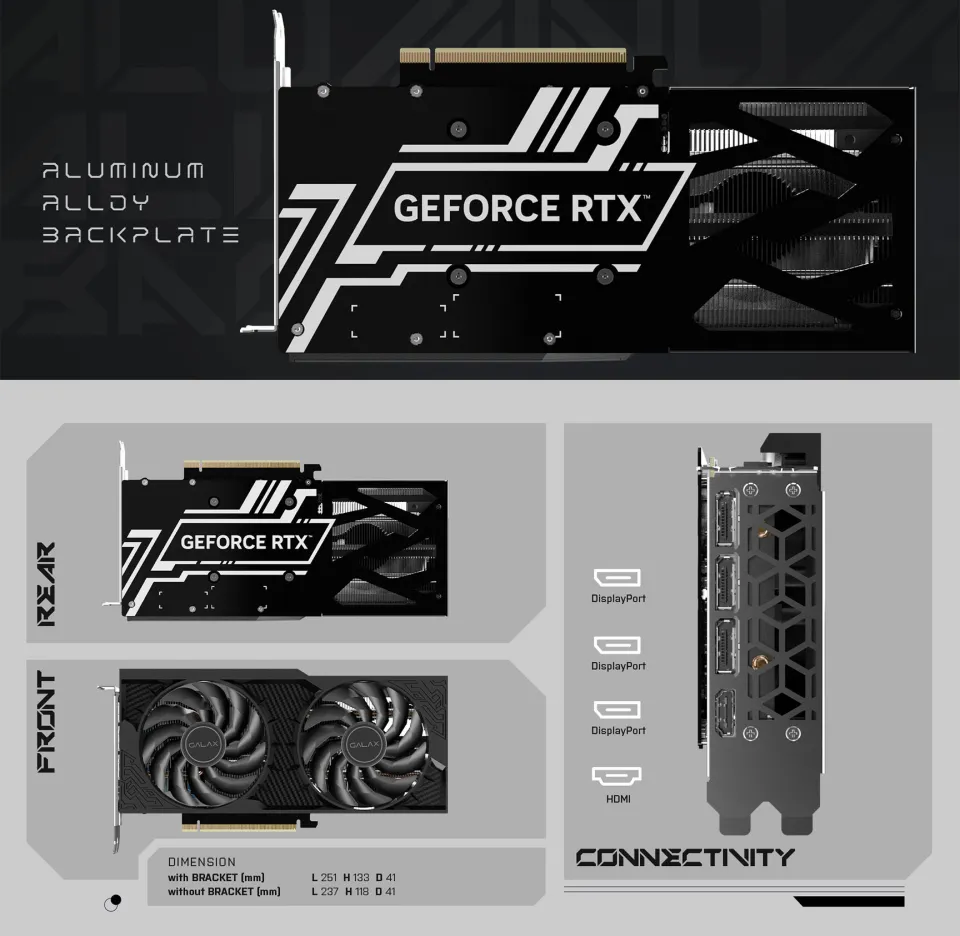 GALAX GeForce RTX™ 4060 Ti 8GB 1-Click OC