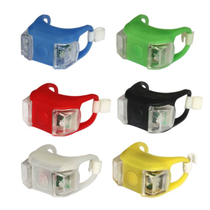 โคมไฟเตือนฉุกเฉินซิลิโคนกันน้ำไฟกลางคืนรถเข็นเด็กทารก2ชิ้น/ชุดไฟแฟลช LED เตือนความปลอดภัยกลางแจ้ง