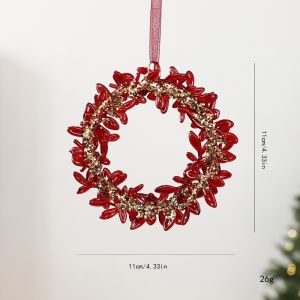 SQMETR Trong suốt dây chuyền pha lê Giáng sinh Tự làm Acrylic Đồ trang trí cây thông Noel Bông tuyết Đồ dùng trang trí Giáng sinh Giáng sinh