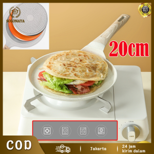 Granit Putih Peralatan Masak Dapur Anti Lengket Wajan Penggorengan Pancake Omelet Anti Lengket 20 cm Cocok untuk semua jenis kompor Bebas PFOA PFOS