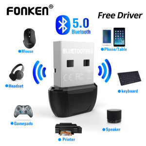 FONKEN Bộ Chuyển Đổi Bộ Thu Phát Bluetooth Không Cần Trình Điều Khiển Mới Bộ Chuyển Đổi WIFI Hai Trong Một 5.0 Tai Nghe Bàn Phím Bộ Chuyển Đổi Bluetooth Không Dây USB Cho Máy Tính Để Bàn Hỗ Trợ Kết Nối Đồng Thời Của Nhiều Thiết Bị Tương Thích