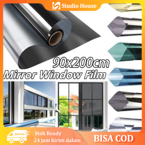 【COD】90cmX200cm STIKER KACA FILM ONE WAY CERMIN PENOLAK PANAS UNTUK KACA JENDELA RUMAH / KANTOR