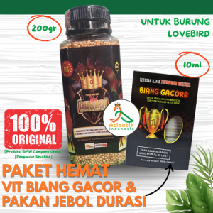 [Paket Hemat Bundle] Pakan Jebol Durasi 200gr + Biang Gacor 10ml Membantu burung macet menjadi rajin bunyi dan panjang durasi